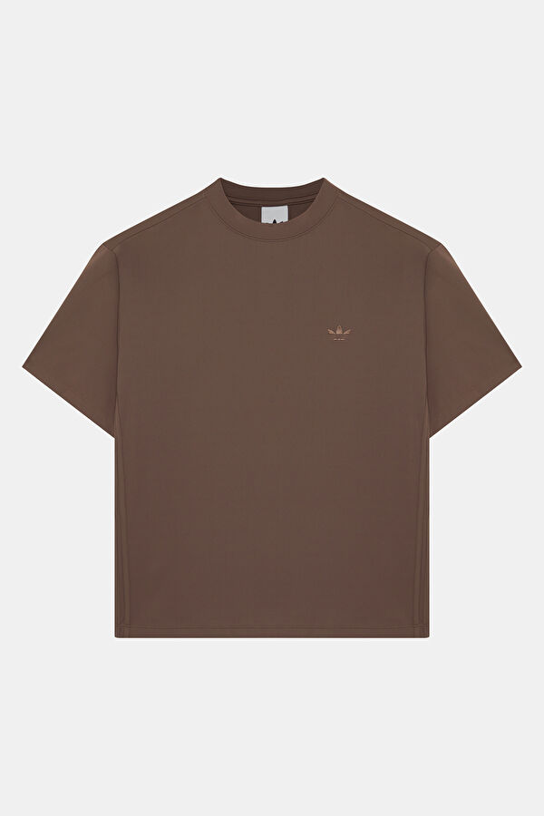 Koyu Kahve Dik Yaka Kadın T-Shirt