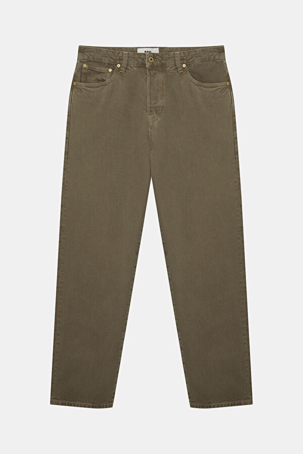 Relax Fit Beige Straight Leg Men's Jeans
