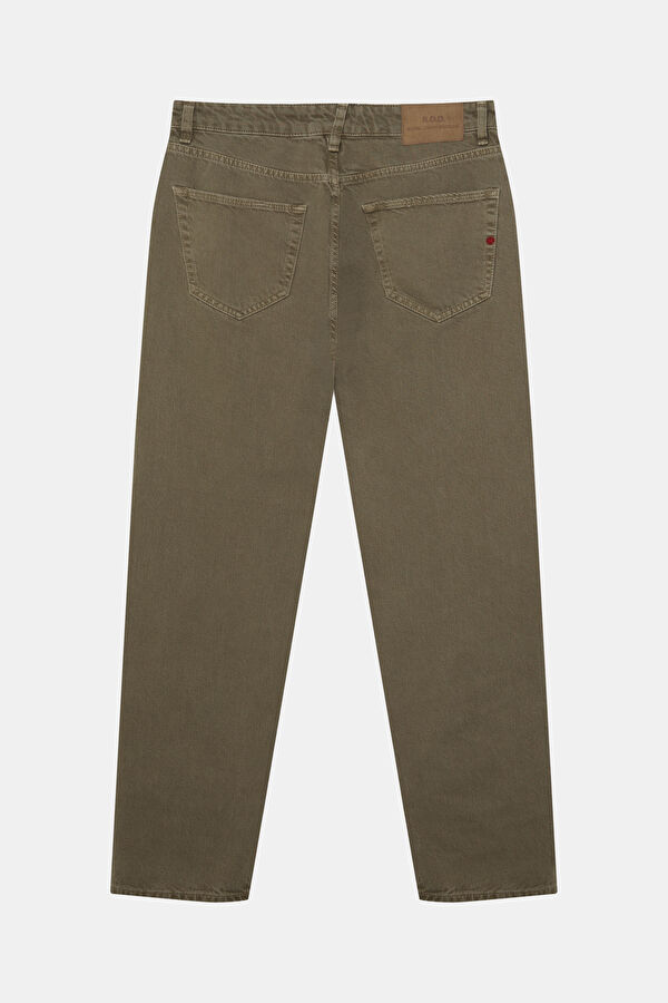 Relax Fit Beige Straight Leg Men's Jeans 2