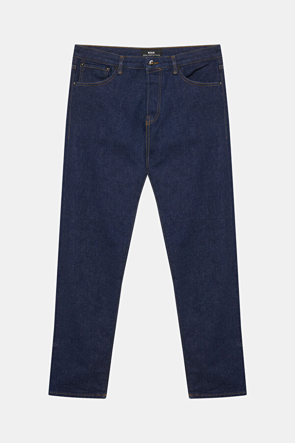 Relax Fit Indigo Straight Leg Cotton Elastane Men's Jeans