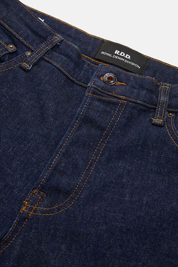 Relax Fit Indigo Straight Leg Cotton Elastane Men's Jeans 3