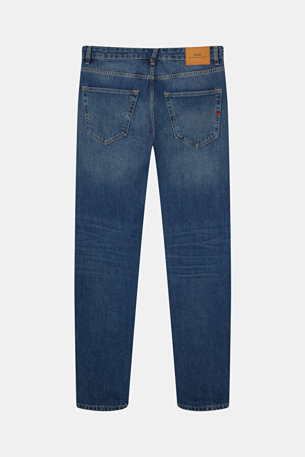 Relax Kalıp İndigo Regular Erkek Jean Pantolon 2