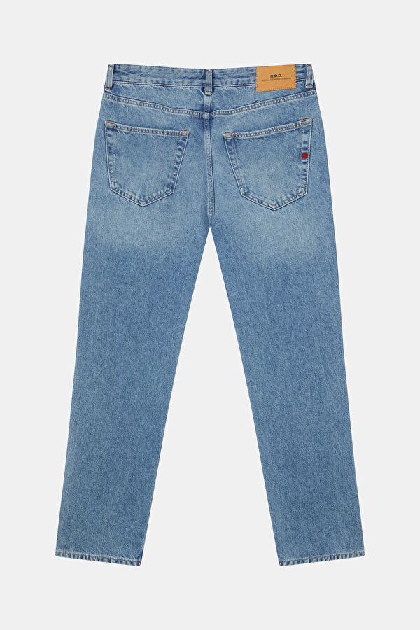 Relax Kalıp İndigo Slim Fit Liyosel Pamuk Erkek Jean Pantolon 2