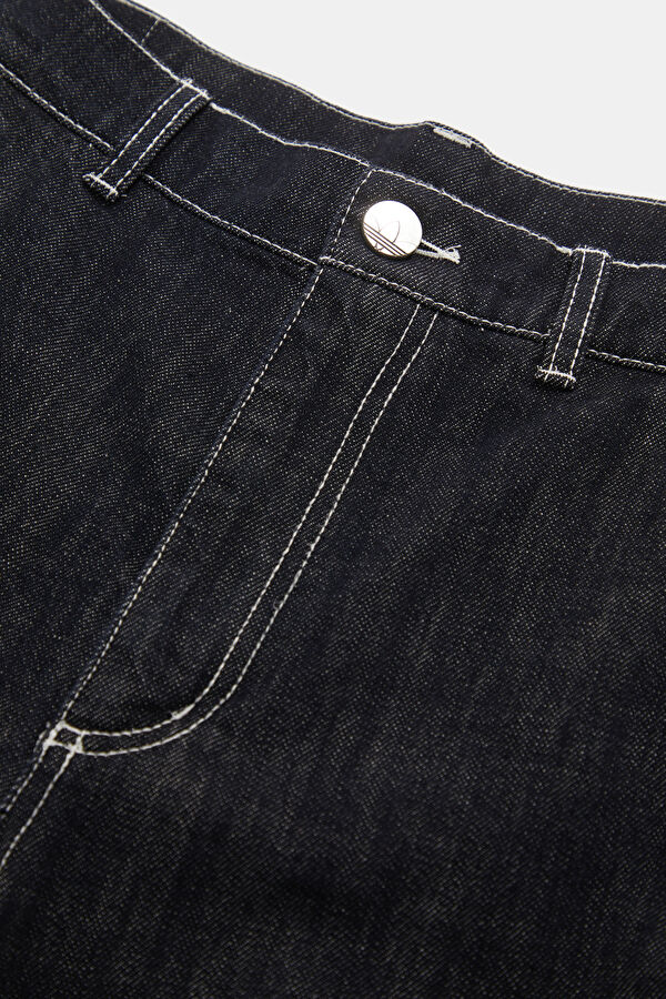 Denim Workpant Relax Kalıp İndigo Baggy Erkek Jean Pantolon 3