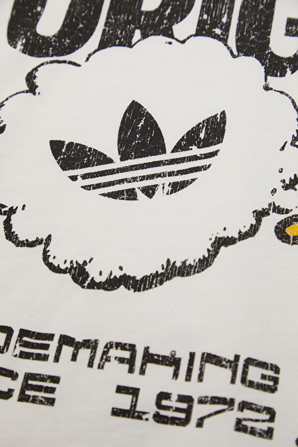 Duck Gfx  Relax Kalıp Beyaz Bisiklet Yaka Baskılı Erkek T-Shirt 5
