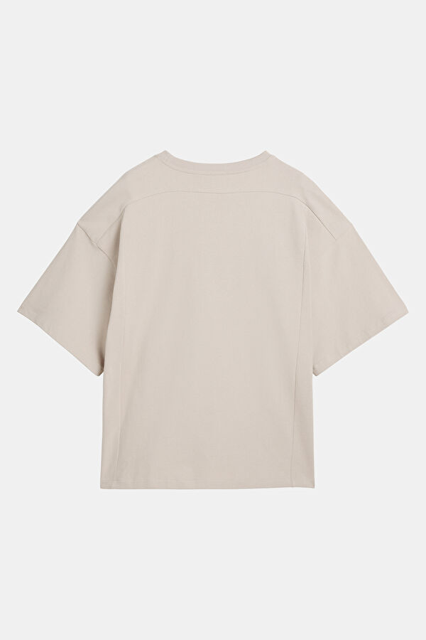 X Entire Studios Açık Gri Uniform Oversized Erkek T-Shirt 2