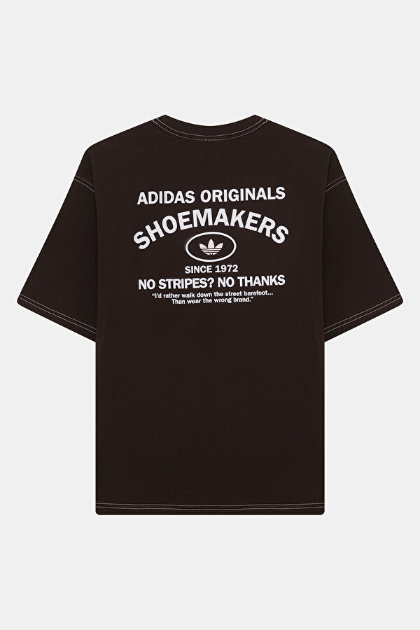 Shoemaker Relax Fit Dark Brown Crew Neck Printed Men's T-Shirt 2