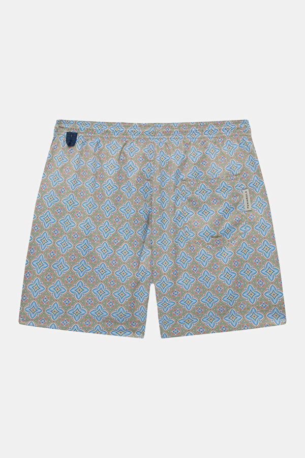 Multicolored Patterned Elastic Men's Swimsuit 2