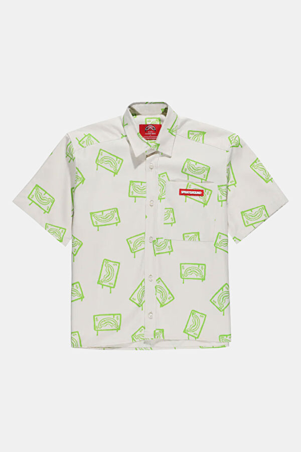 Beige Patterned Kids Shirt