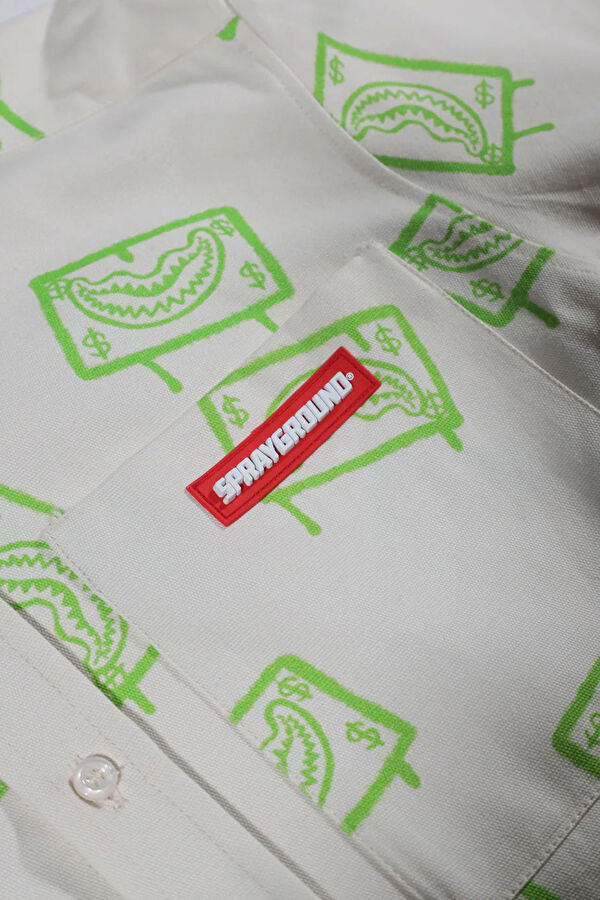 Beige Patterned Kids Shirt 3