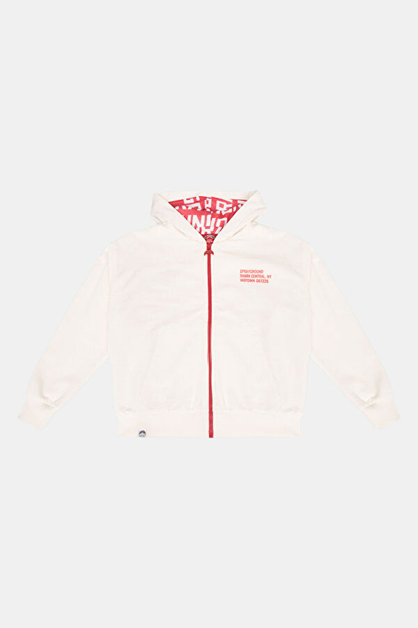 Krem Kapuşonlu Çocuk Sweatshirt