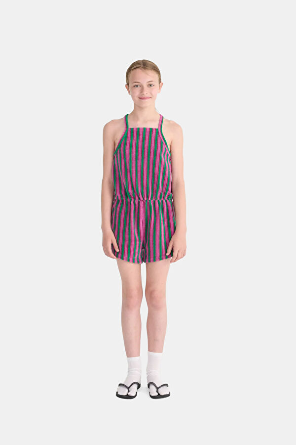 Fuchsia Patterned Children's Jumpsuit 3