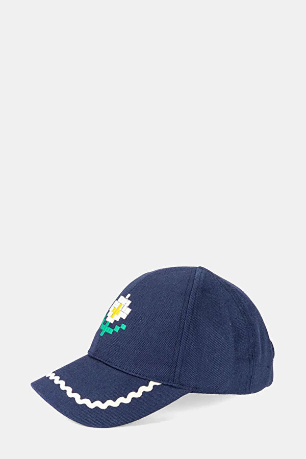 Navy Patterned Children's Hat 3