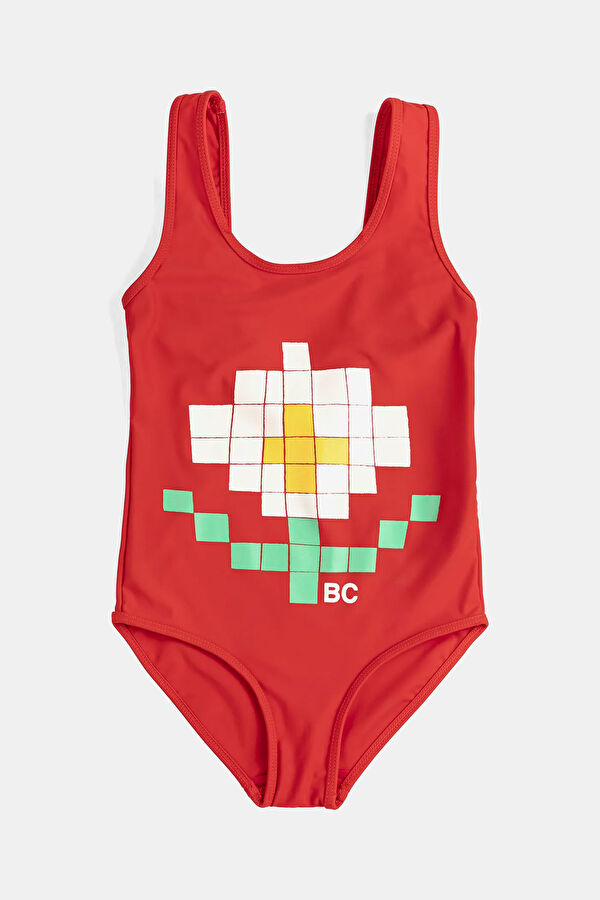 Red Design Filled Swimsuit