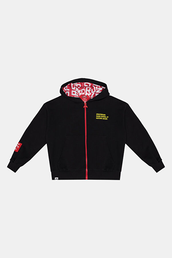 Siyah Kapuşonlu Çocuk Sweatshirt