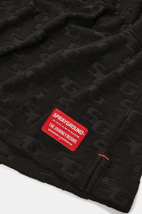 Siyah Relax Kalıp Kapuşonlu Erkek Sweatshirt 4