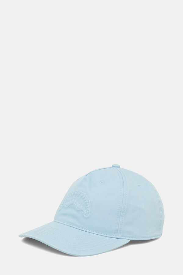 Stone Washed Blue Embroidered Hat