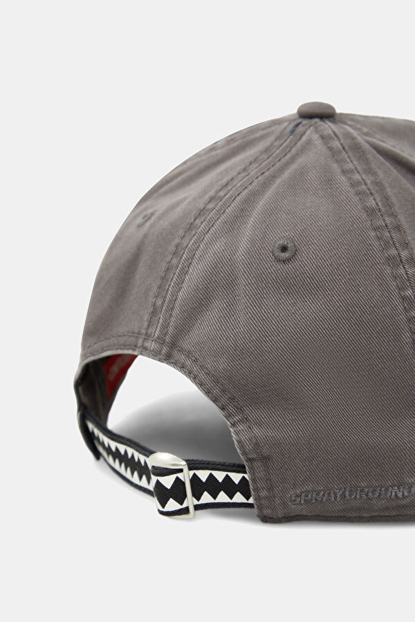 Stone Washed Grey Embroidered Hat 3