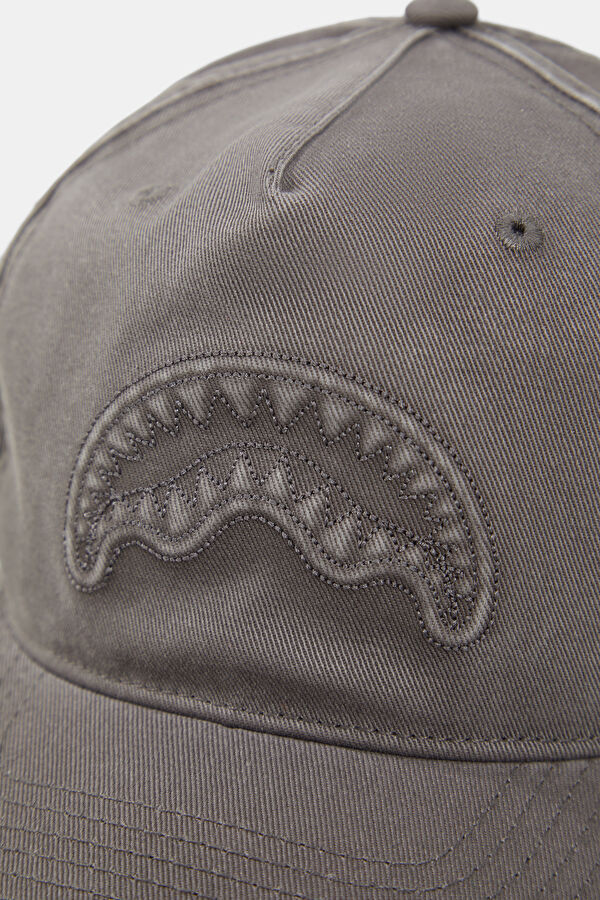 Stone Washed Grey Embroidered Hat 4