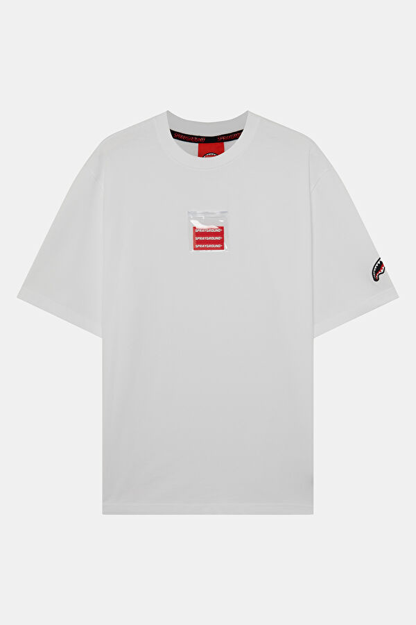 Relax Fit White Crew Neck Printed Men's T-Shirt