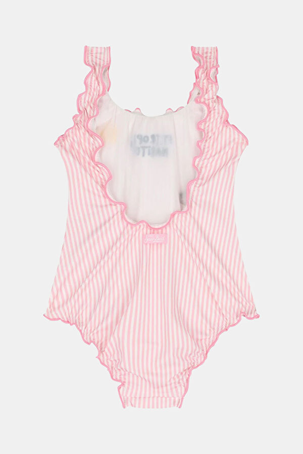 Light Pink Patterned Kids Swimsuit 2