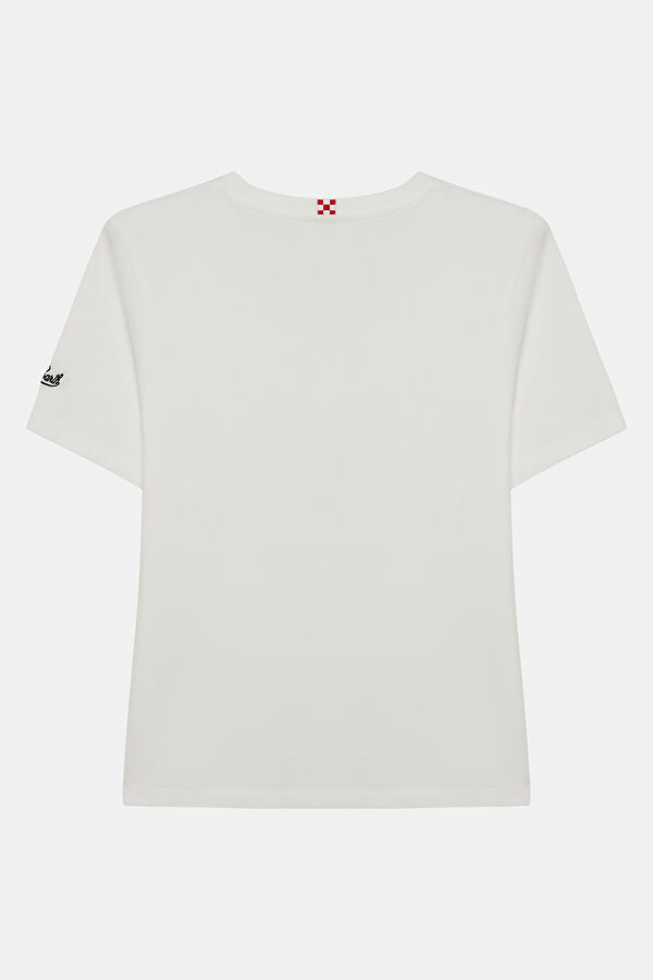 White Crew Neck Printed Children's T-Shirt 2