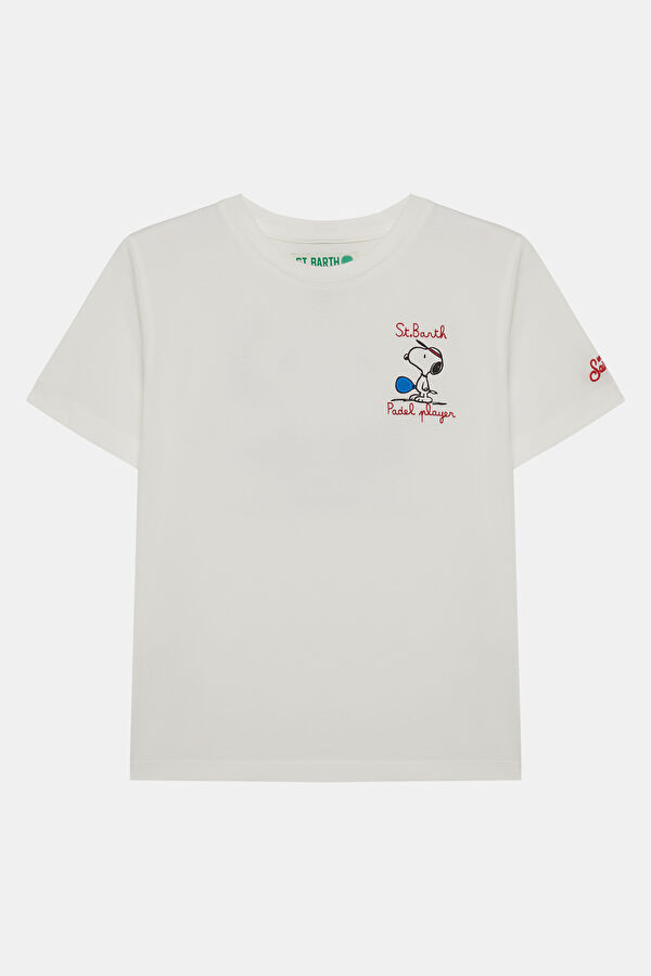 White Crew Neck Printed Children's T-Shirt