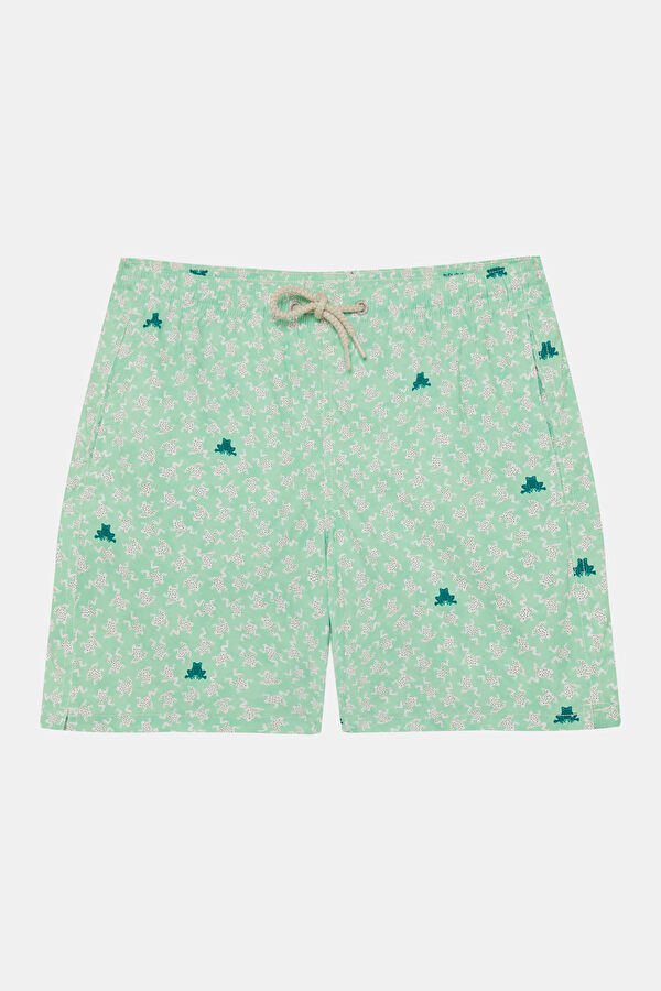Aqua Green Patterned Children's Shorts