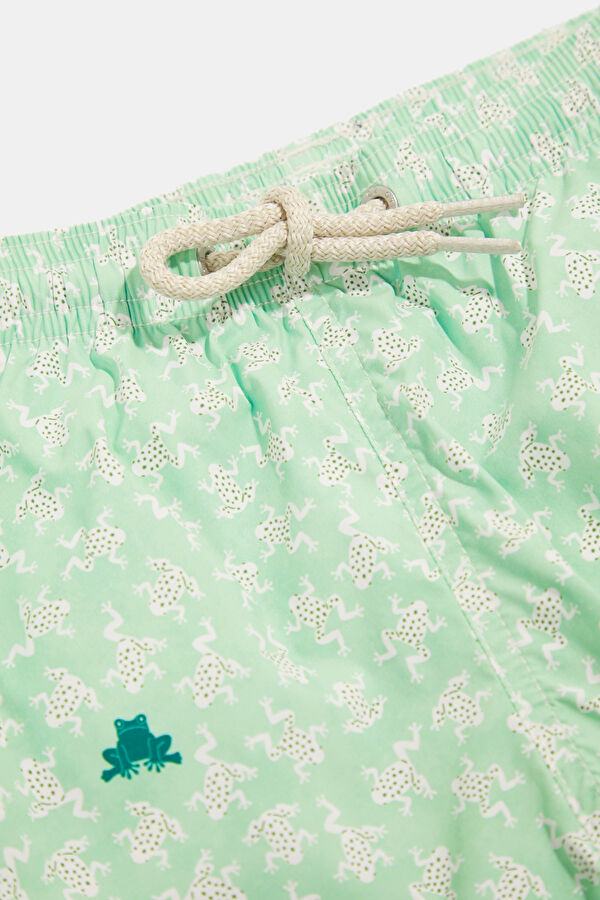 Aqua Green Patterned Children's Shorts 3