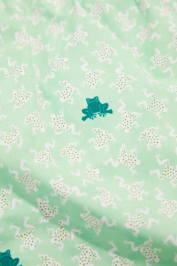 Aqua Green Patterned Children's Shorts 4
