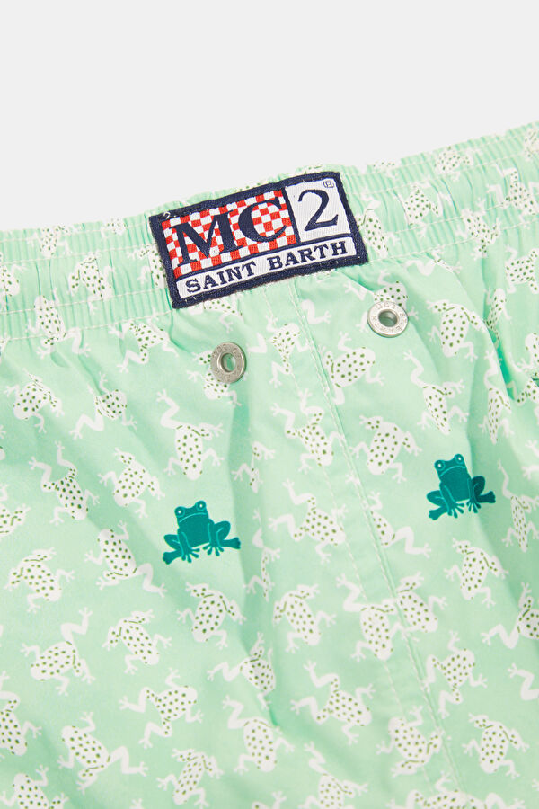 Aqua Green Patterned Children's Shorts 5