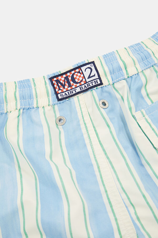 Children's Light Blue Patterned Shorts 5