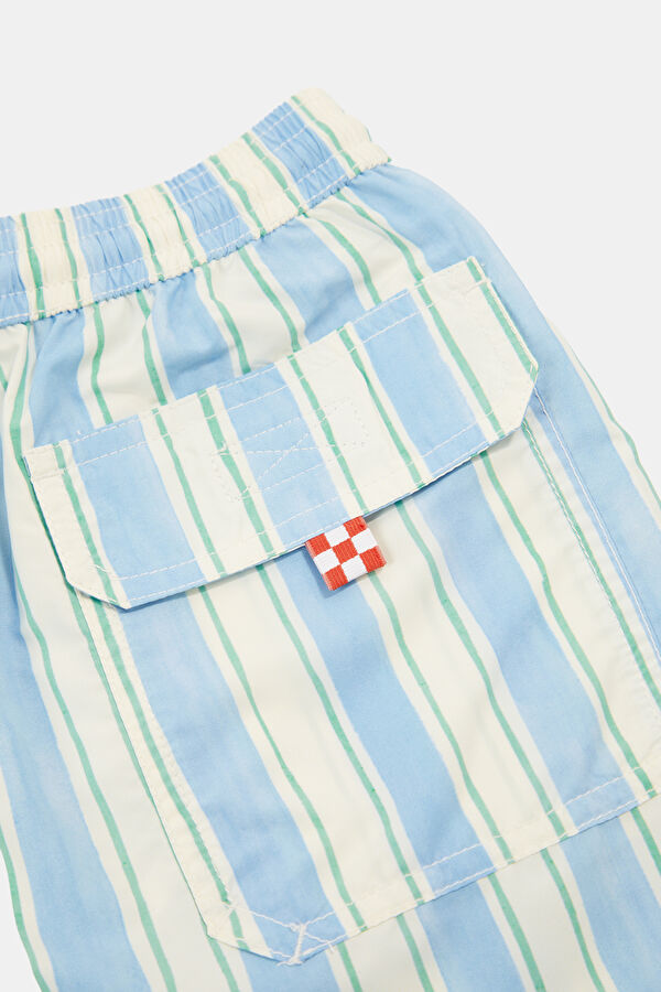 Children's Light Blue Patterned Shorts 6
