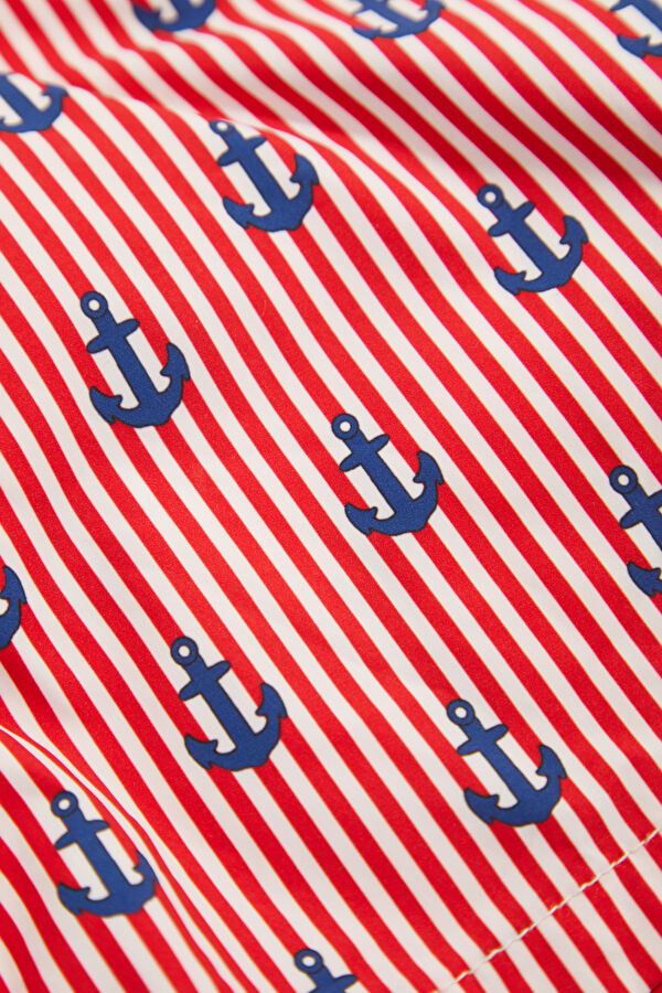Red Patterned Children's Shorts 4