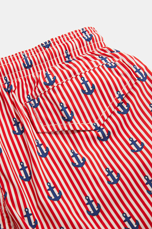 Red Patterned Children's Shorts 6