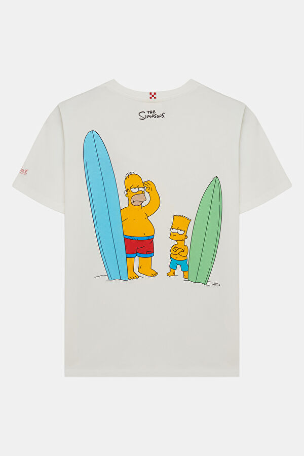 White Crew Neck Printed Kids T-Shirt 2