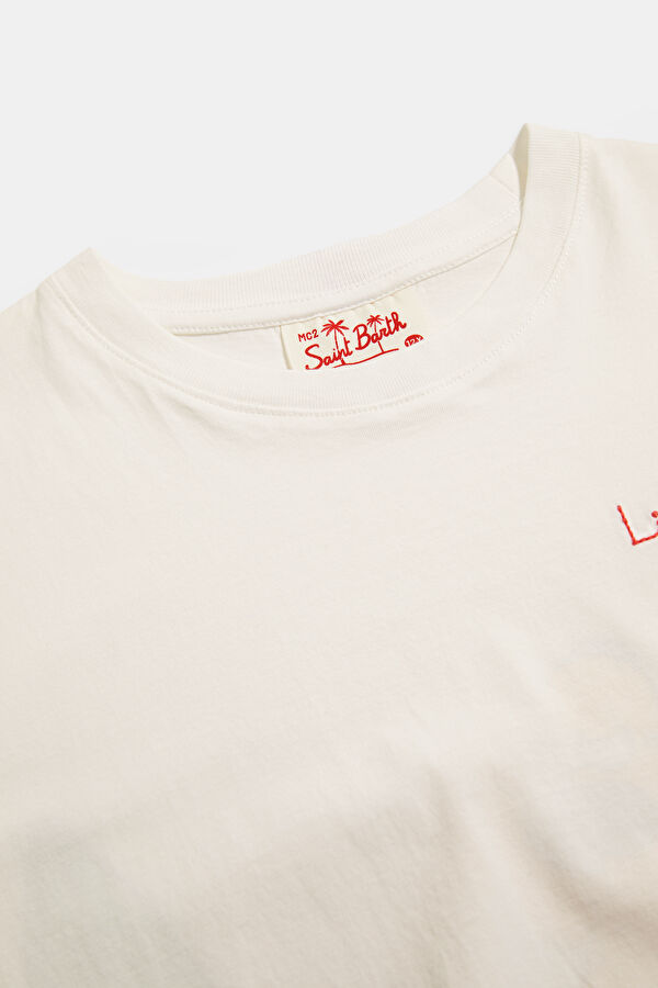 White Crew Neck Printed Kids T-Shirt 3