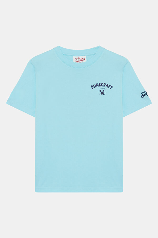 Blue Crew Neck Printed Kids' T-Shirt