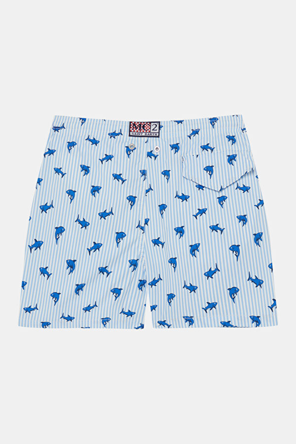Light Blue Patterned Children's Shorts 2
