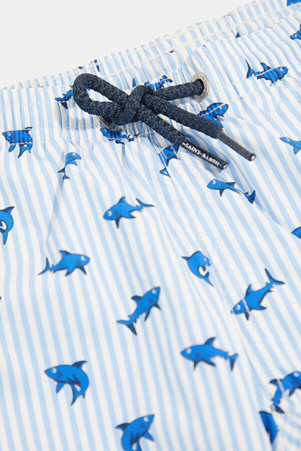 Light Blue Patterned Children's Shorts 3