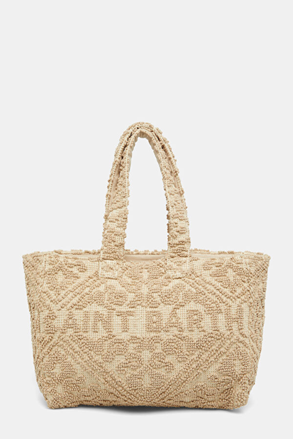 Tufting Beige Patterned Bag