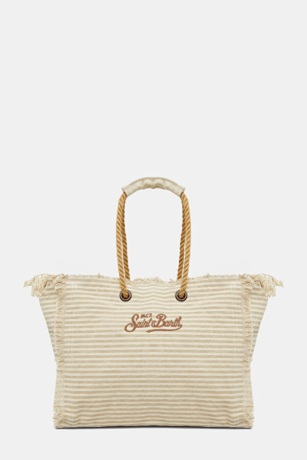 Beige Patterned Bag