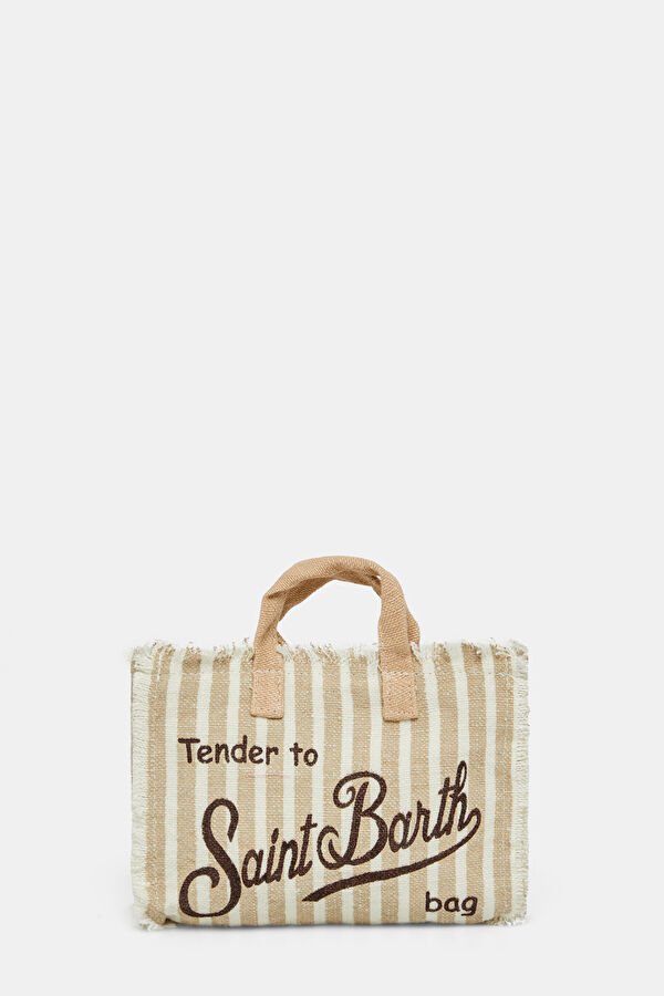 Phone Bag Linen Bej Desenli Çanta 4