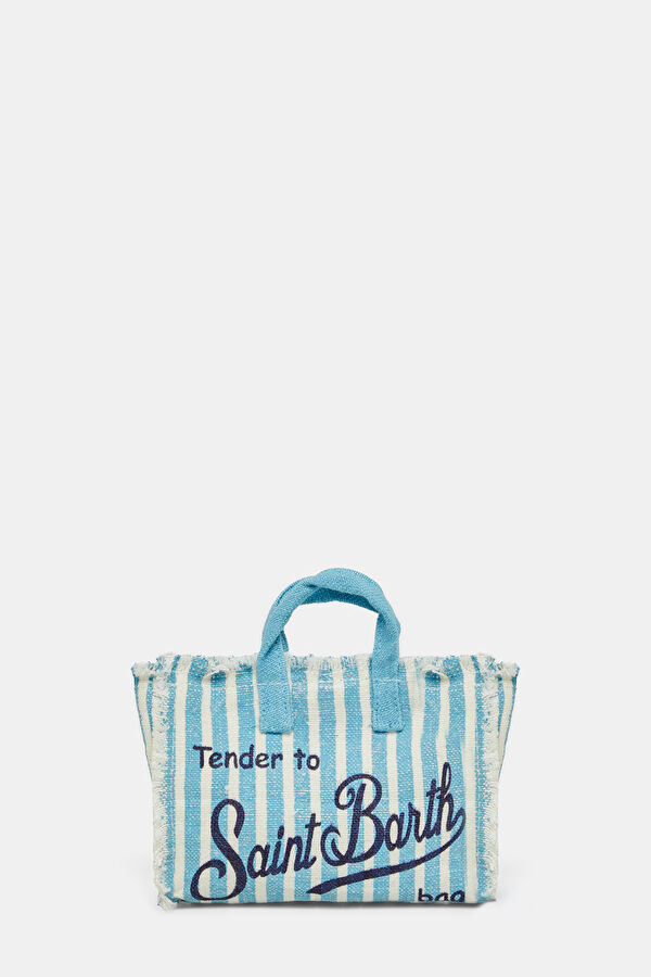 Phone Bag Linen Mavi Desenli Çanta