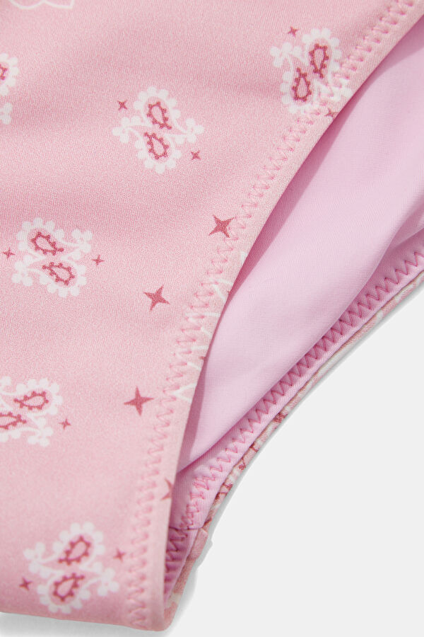 Pink Patterned Tie-Up Bikini 4