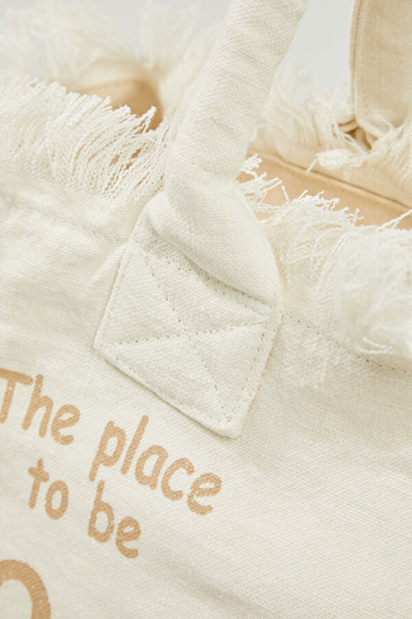 Vanity Linen Bej Desenli Çanta 4