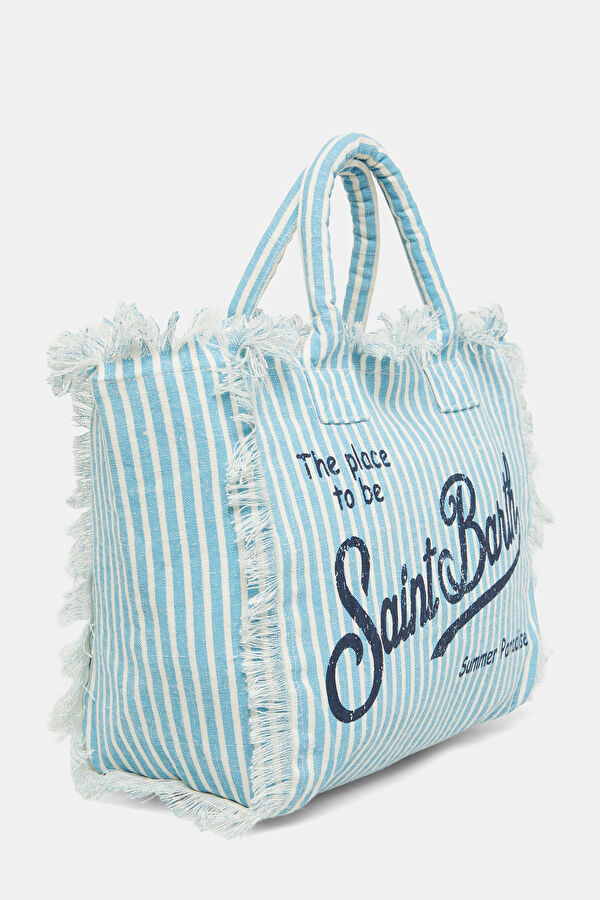 Vanity Linen Light Blue Patterned Bag 2