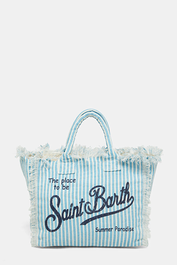 Vanity Linen Light Blue Patterned Bag 3