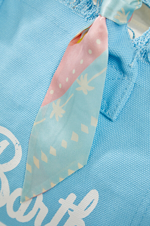 Vanity Foulard Mavi Desenli Çanta 4