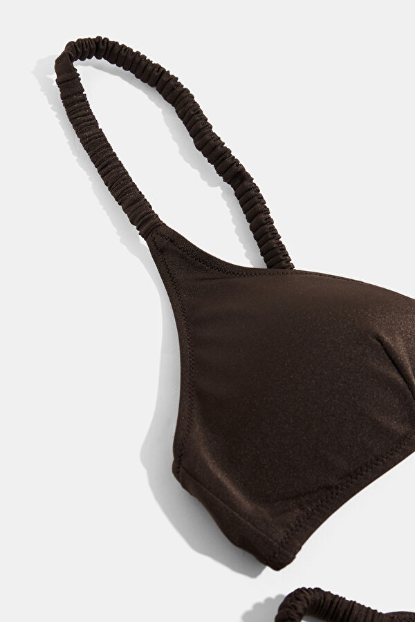 Kahve Desenli Bağlamalı Kadın Bikini 3